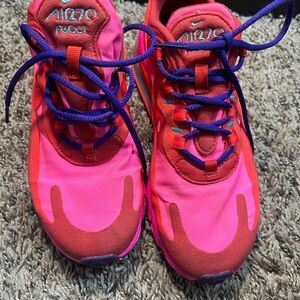 Nike Air Max 270 React Pink and Purple Sneakers